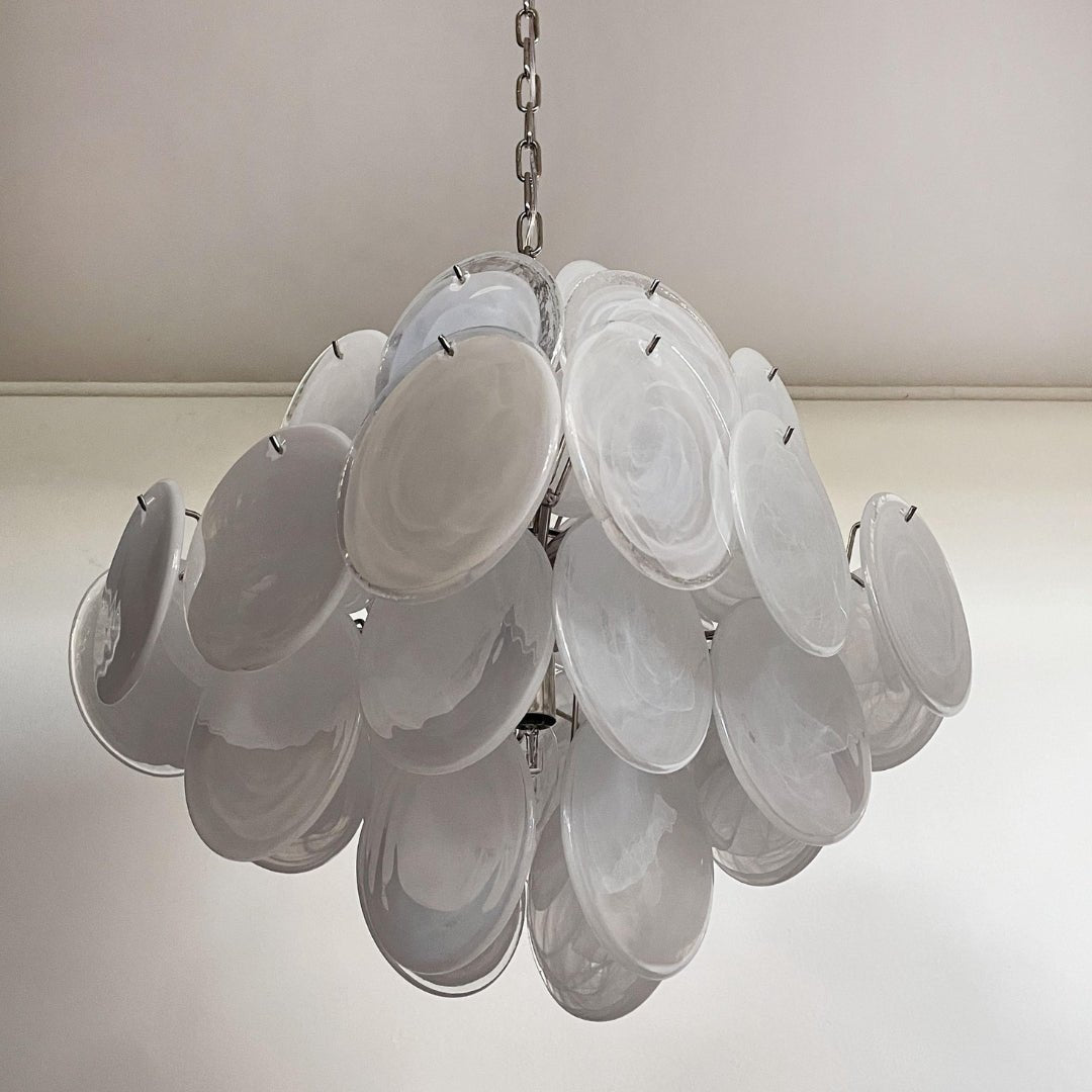Aurora Lustre en Verre de Murano Blanc - Neutralighting