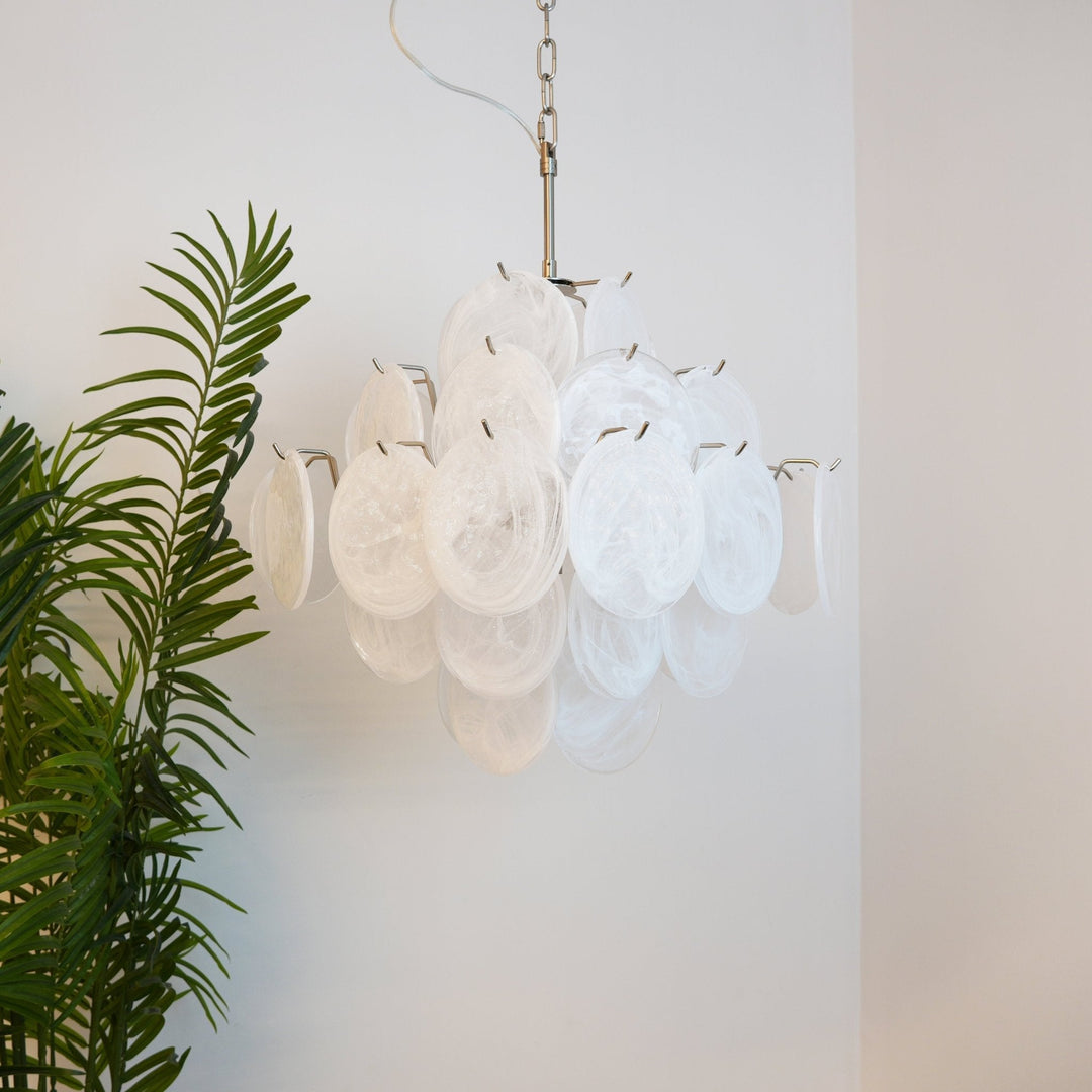 Aurora Lustre en Verre de Murano Blanc - Neutralighting