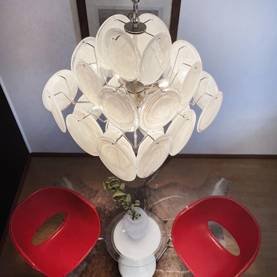 Aurora Lustre en Verre de Murano Blanc - Neutralighting