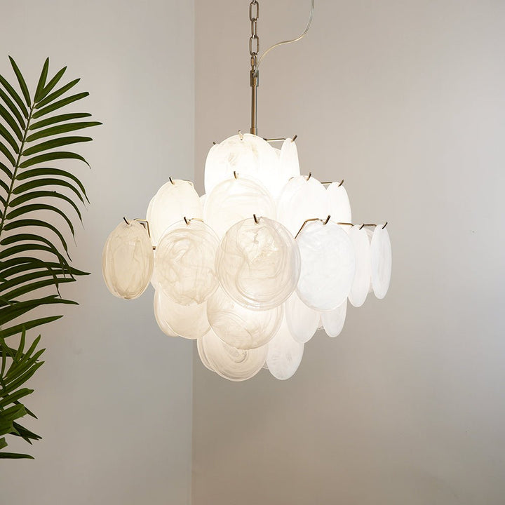 Aurora Lustre en Verre de Murano Blanc - Neutralighting