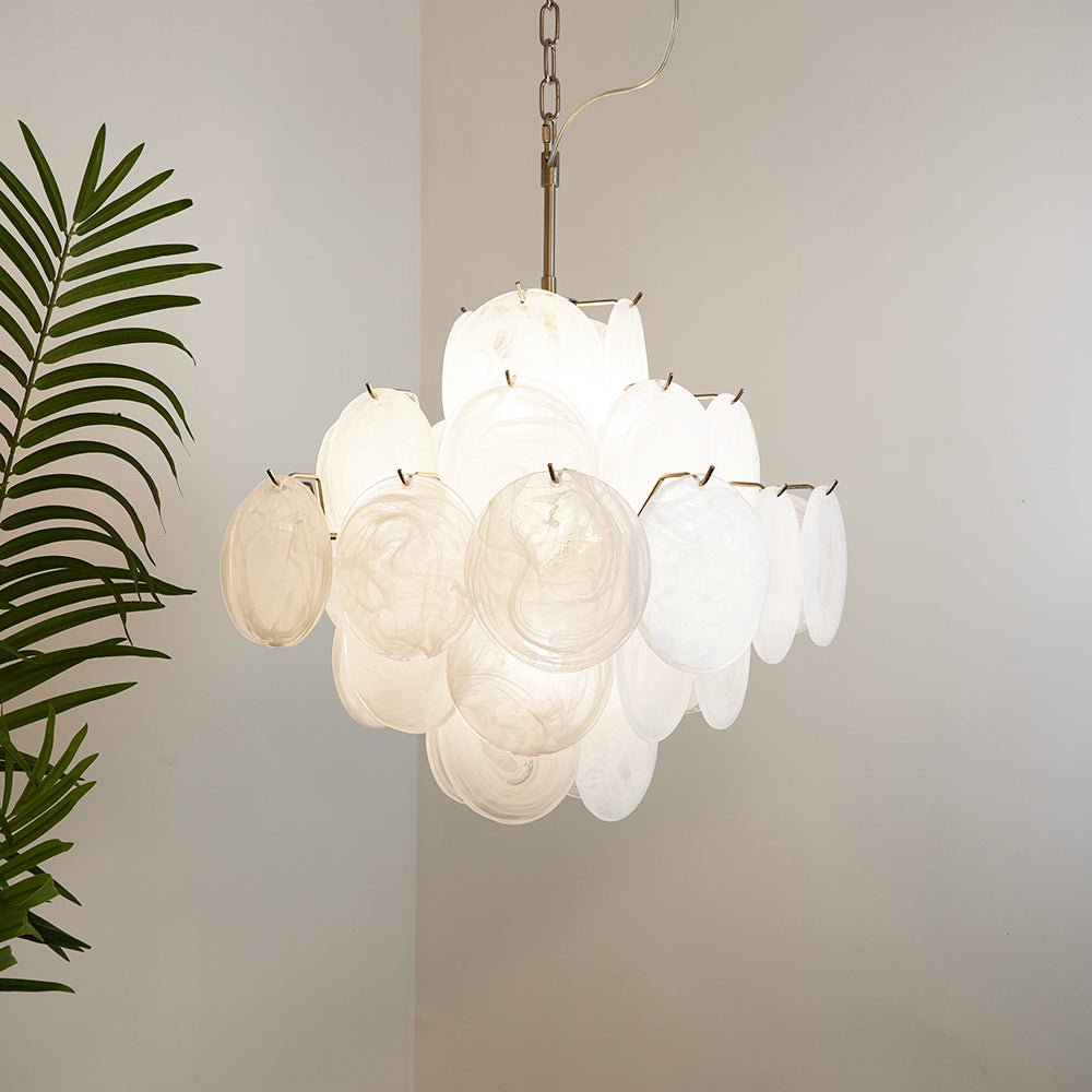 Aurora Lustre en Verre de Murano Blanc - Neutralighting