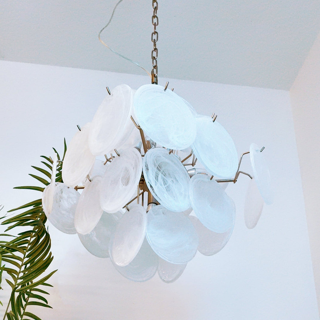 Aurora Lustre en Verre de Murano Blanc - Neutralighting