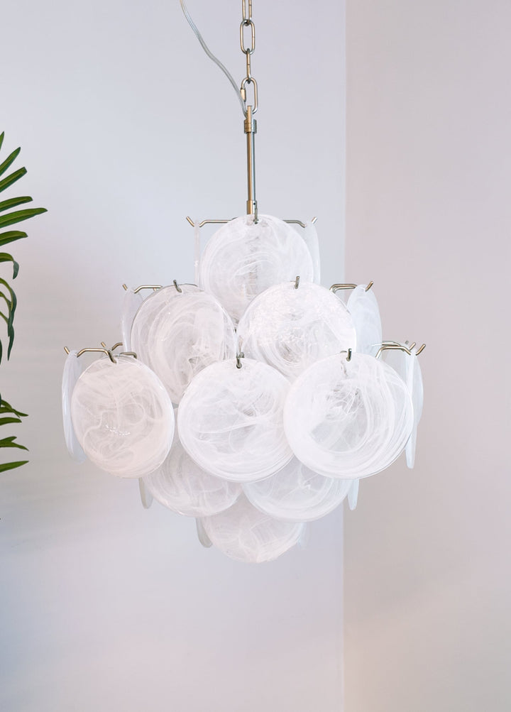 Aurora Lustre en Verre de Murano Blanc - Neutralighting