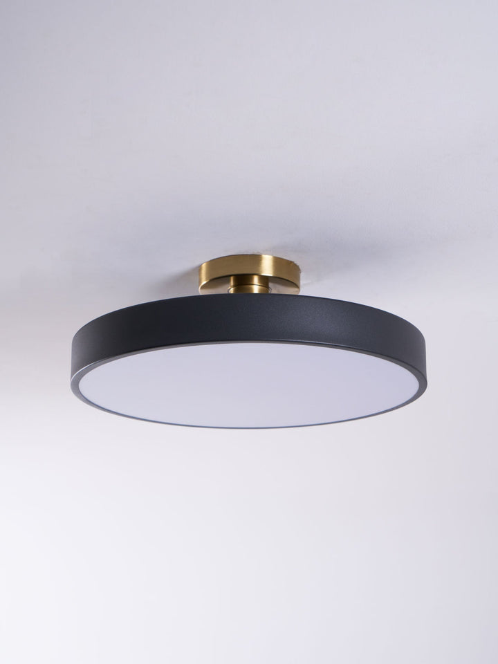 Solara Plafonnier Encastré Noir et Doré Moderne - Neutralighting