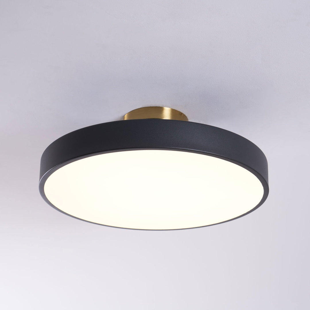 Solara Plafonnier Encastré Noir et Doré Moderne - Neutralighting