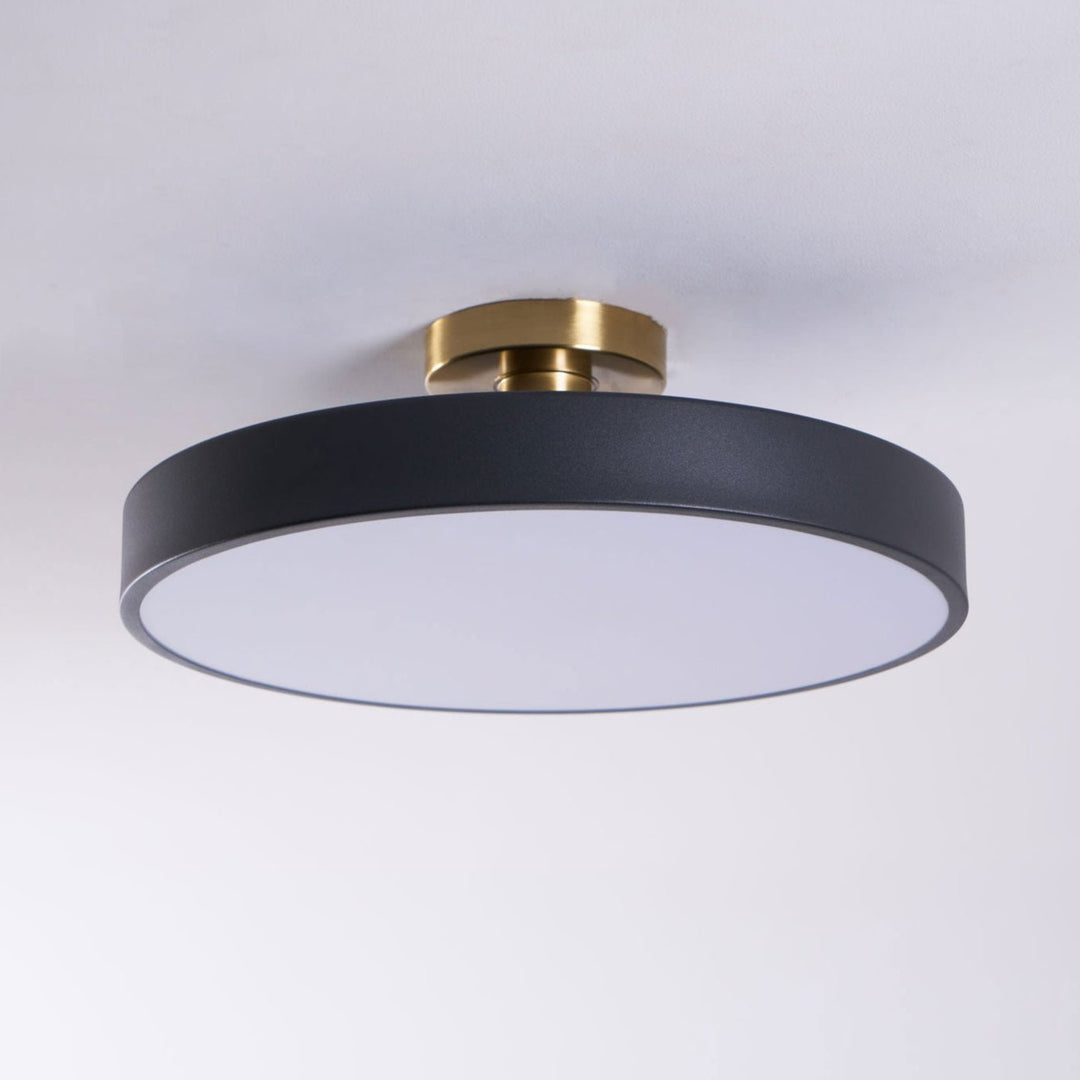 Solara Plafonnier Encastré Noir et Doré Moderne - Neutralighting
