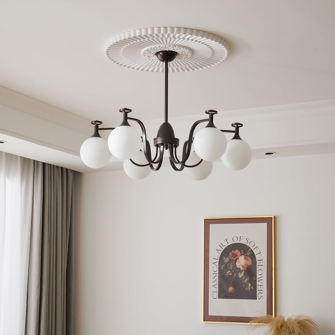 Zotheira Chandelier Élégance Verre Vintage - Neutralighting