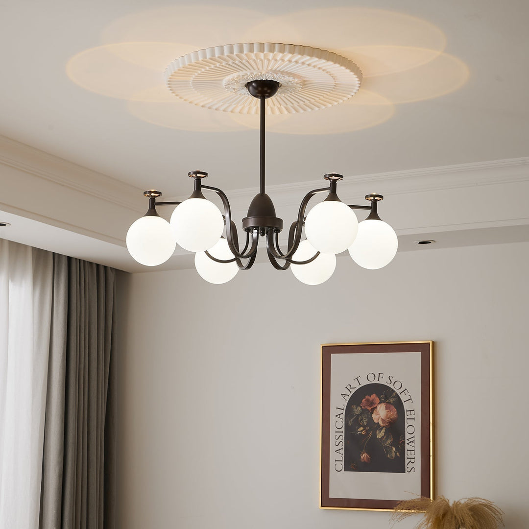 Zotheira Chandelier Élégance Verre Vintage - Neutralighting