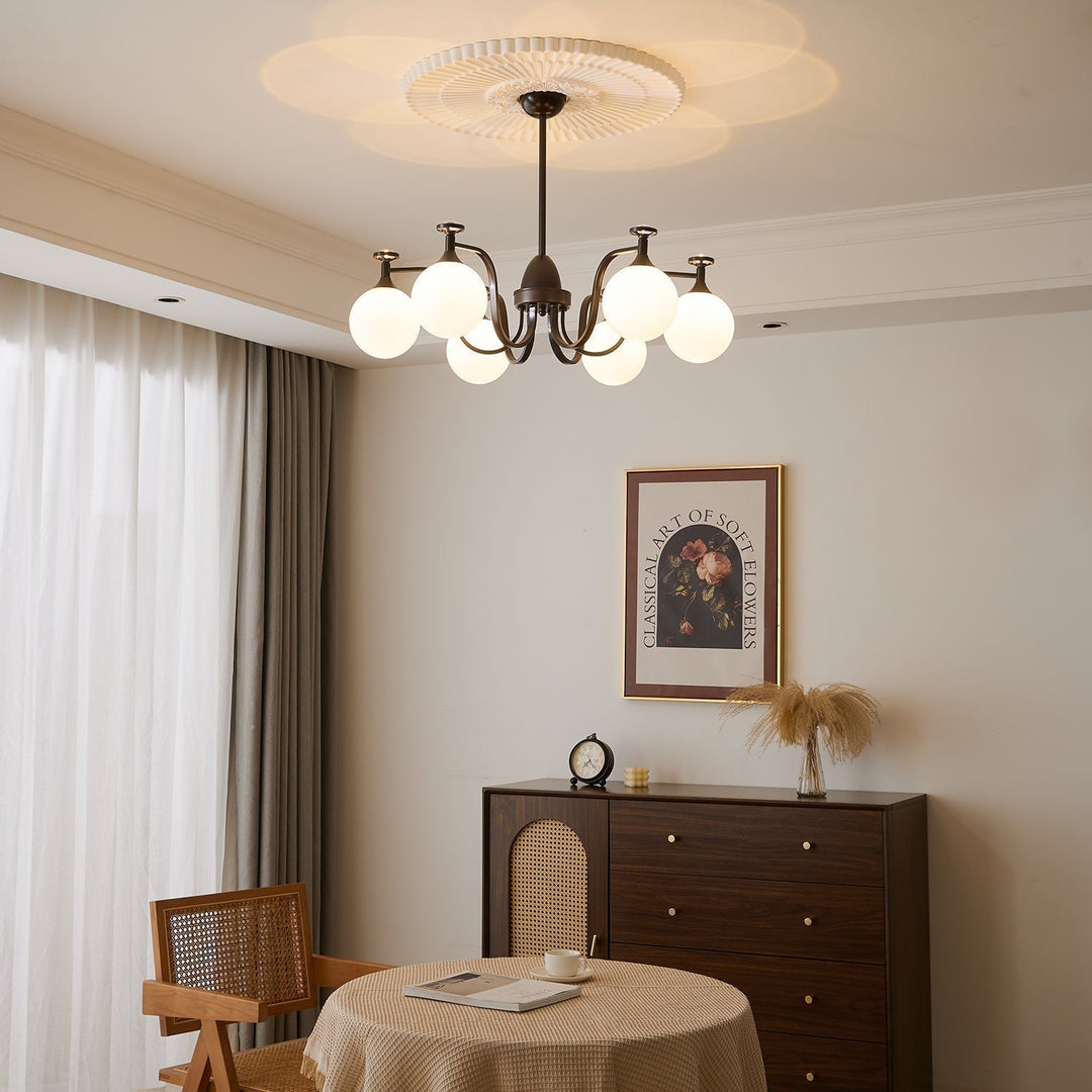 Zotheira Chandelier Élégance Verre Vintage - Neutralighting