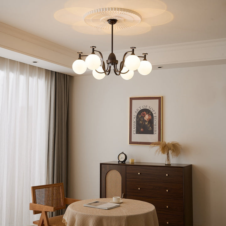 Zotheira Chandelier Élégance Verre Vintage - Neutralighting