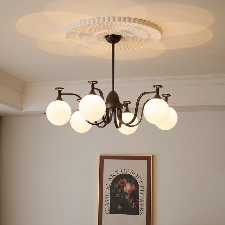 Zotheira Chandelier Élégance Verre Vintage - Neutralighting