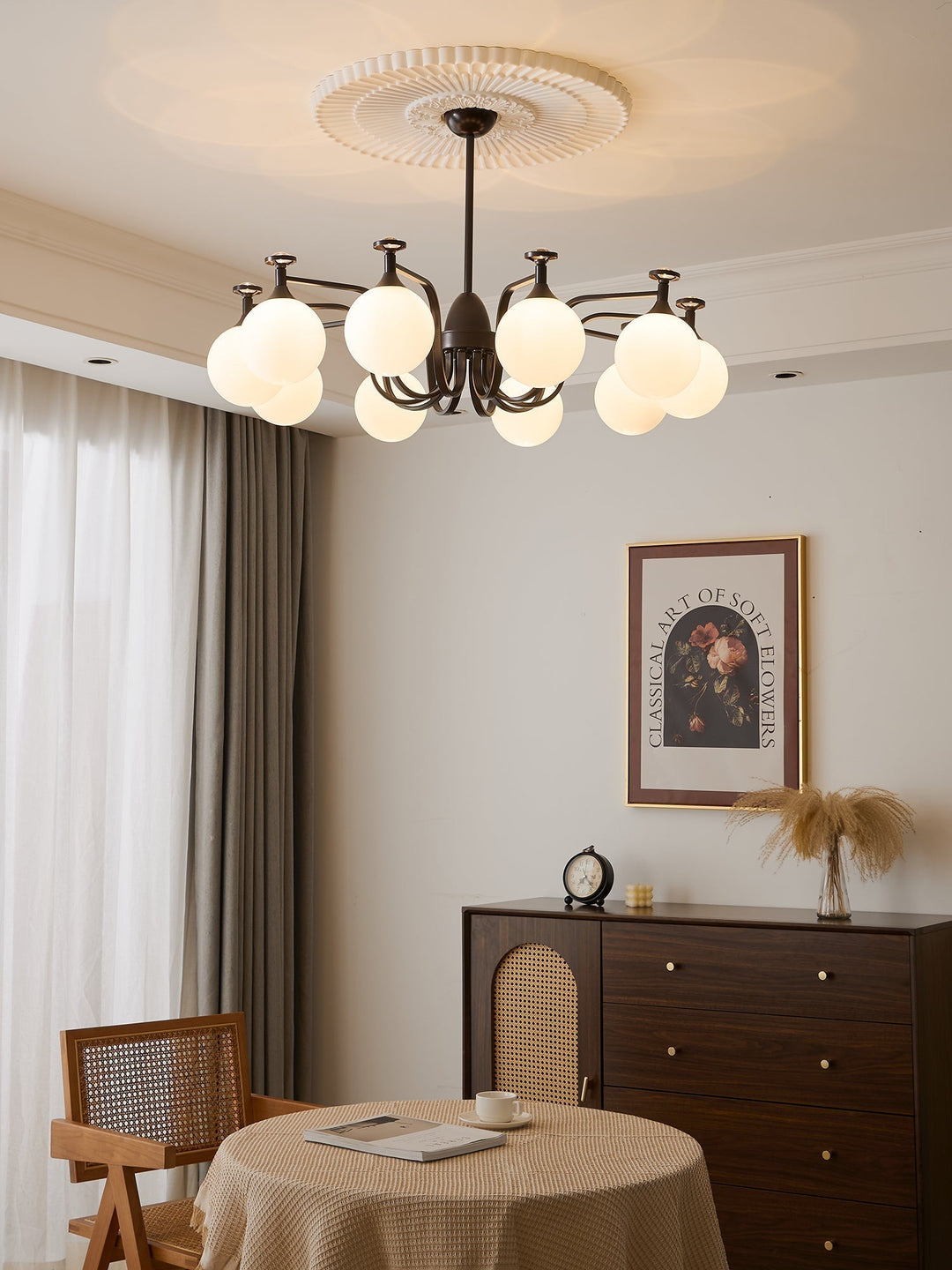 Zotheira Chandelier Élégance Verre Vintage - Neutralighting