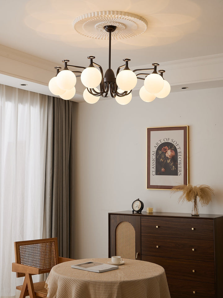 Zotheira Chandelier Élégance Verre Vintage - Neutralighting