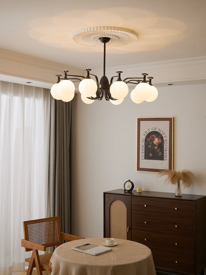 Zotheira Chandelier Élégance Verre Vintage - Neutralighting