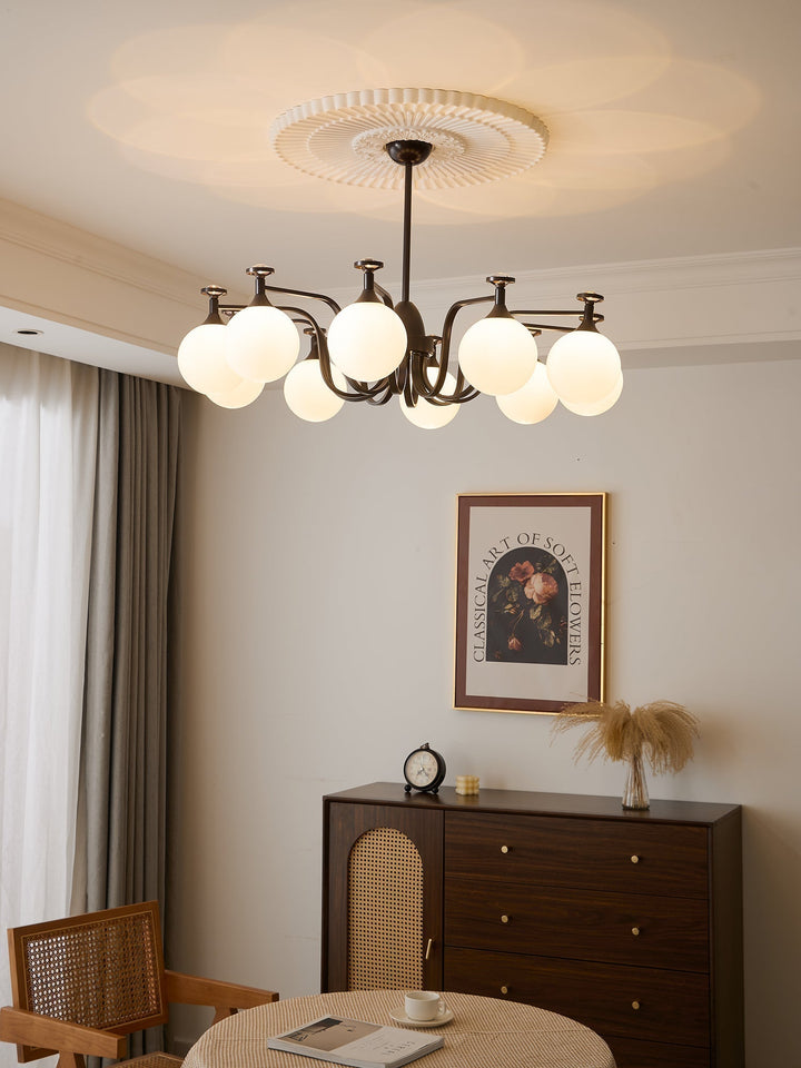 Zotheira Chandelier Élégance Verre Vintage - Neutralighting