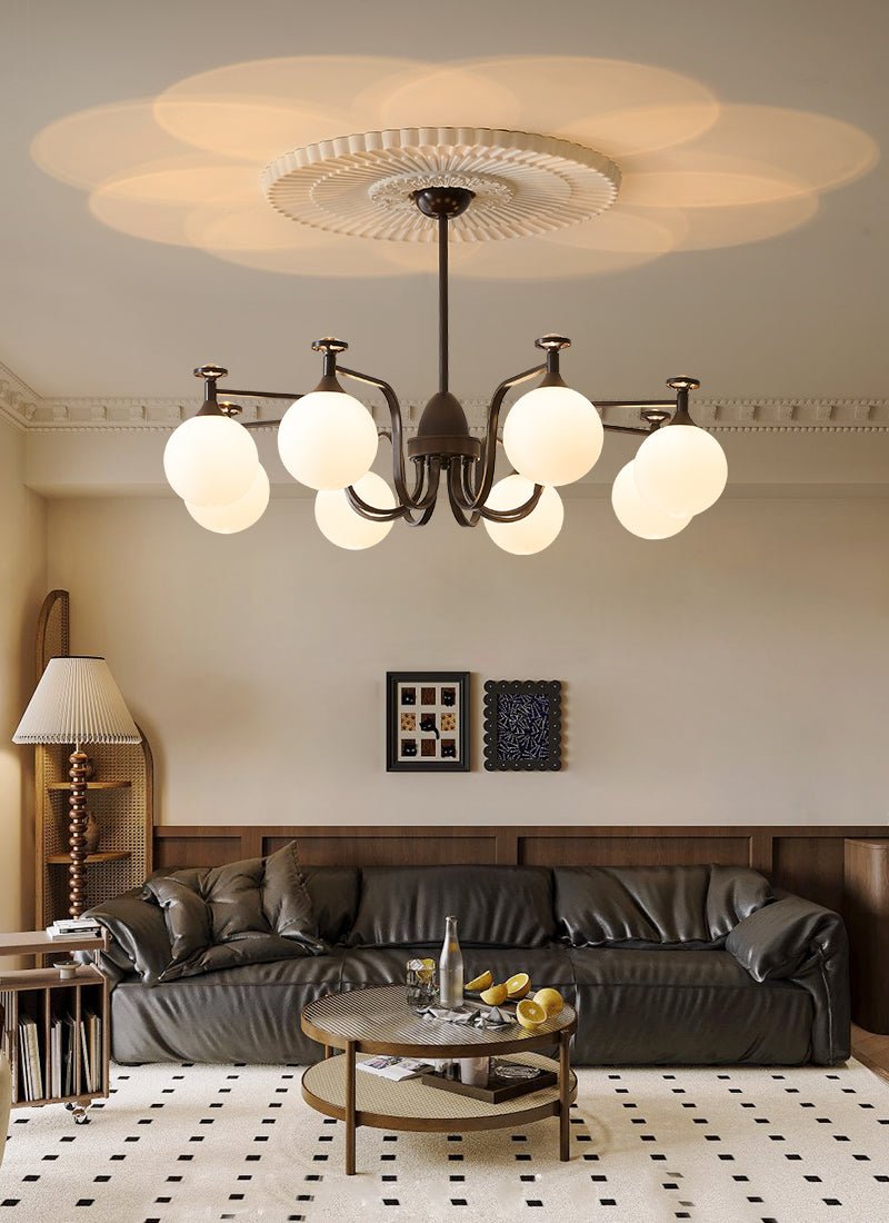 Zotheira Chandelier Élégance Verre Vintage - Neutralighting