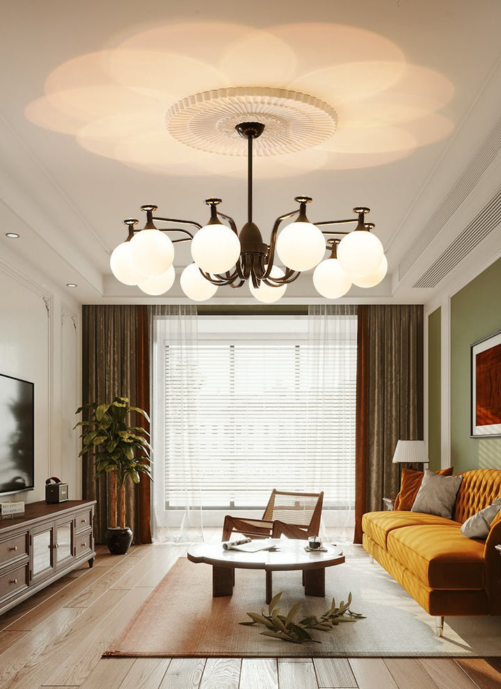 Zotheira Chandelier Élégance Verre Vintage - Neutralighting