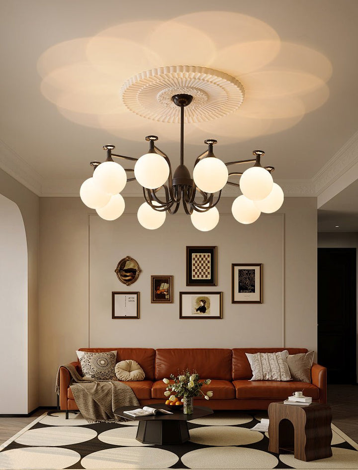 Zotheira Chandelier Élégance Verre Vintage - Neutralighting