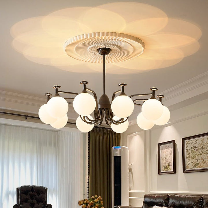 Zotheira Chandelier Élégance Verre Vintage - Neutralighting