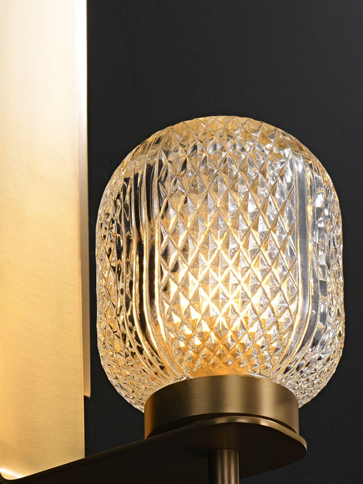 Nyrinaris Applique Murale Laiton Verre Art Nordique Premium - Neutralighting