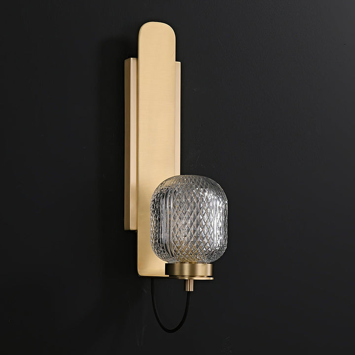 Nyrinaris Applique Murale Laiton Verre Art Nordique Premium - Neutralighting