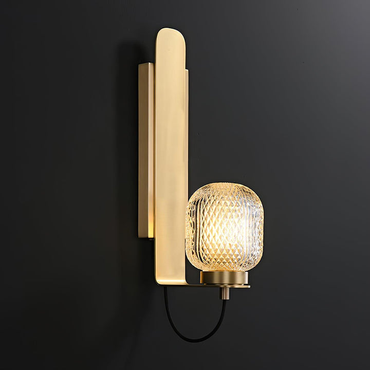 Nyrinaris Applique Murale Laiton Verre Art Nordique Premium - Neutralighting
