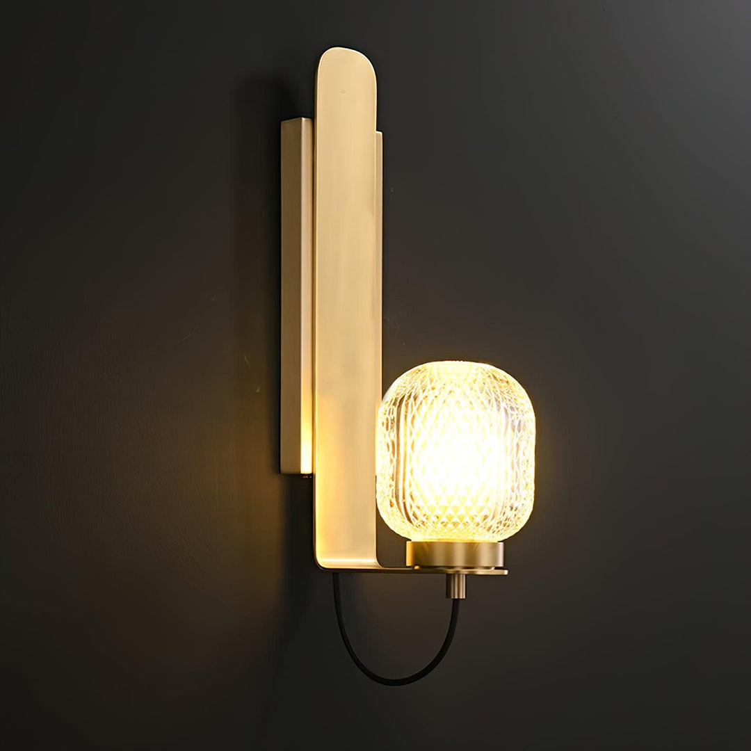 Nyrinaris Applique Murale Laiton Verre Art Nordique Premium - Neutralighting