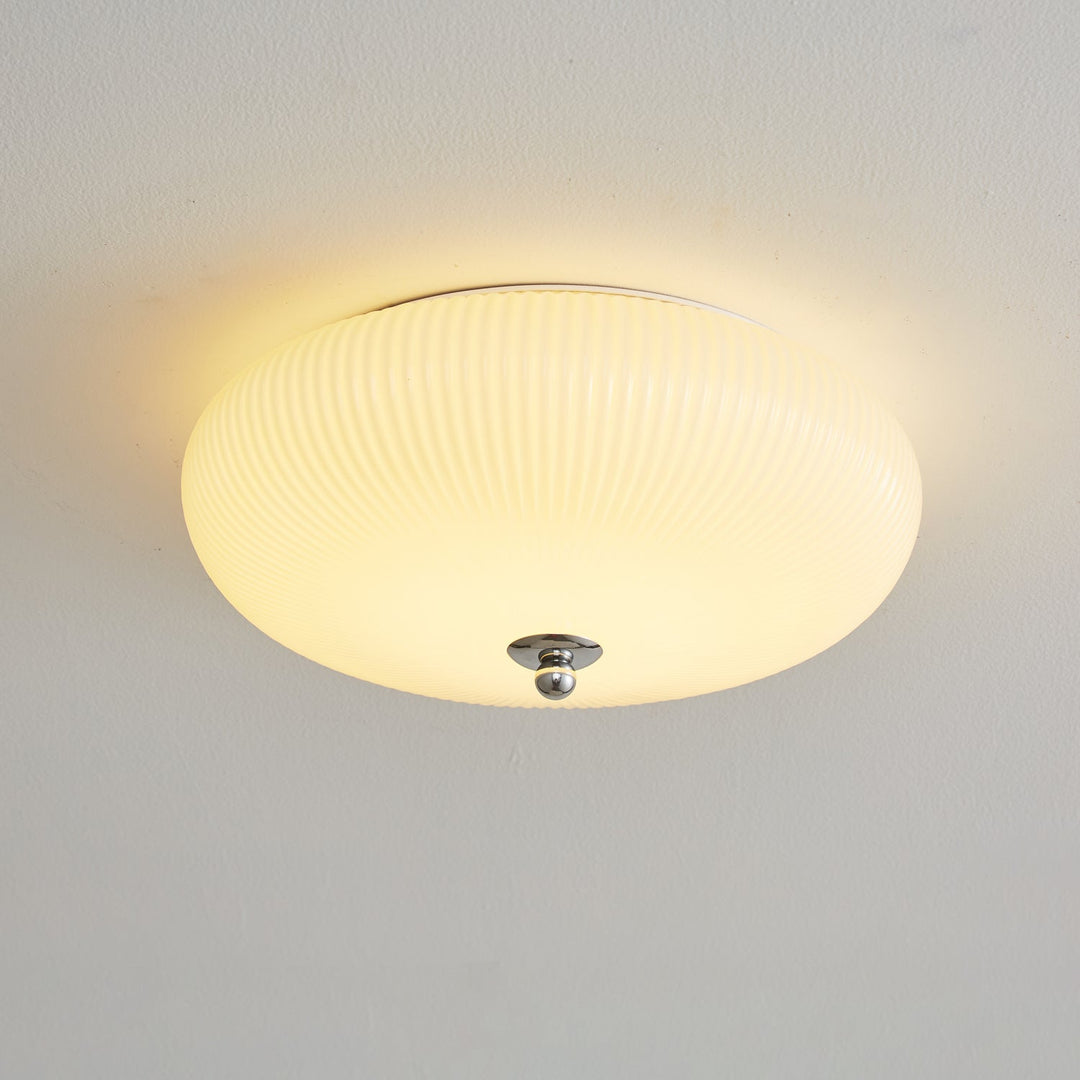 Vatalel Plafonnier en Verre Ondulé Ivoire Art Nordique - Neutralighting