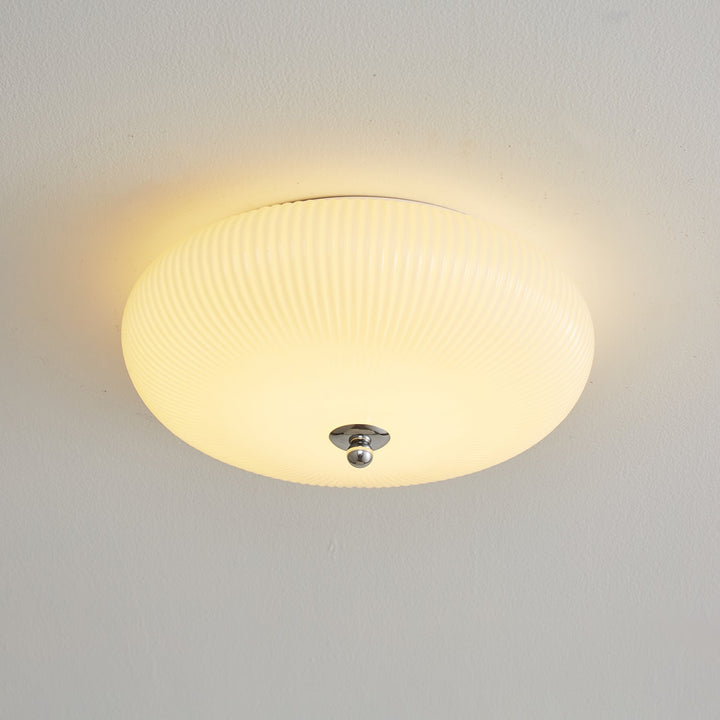 Vatalel Plafonnier en Verre Ondulé Ivoire Art Nordique - Neutralighting