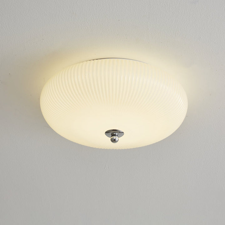 Vatalel Plafonnier en Verre Ondulé Ivoire Art Nordique - Neutralighting