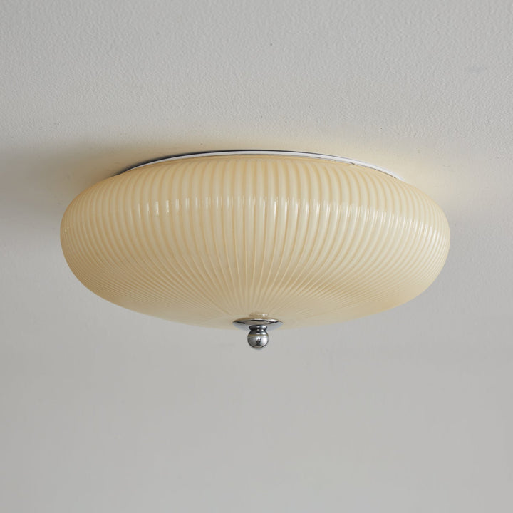 Vatalel Plafonnier en Verre Ondulé Ivoire Art Nordique - Neutralighting