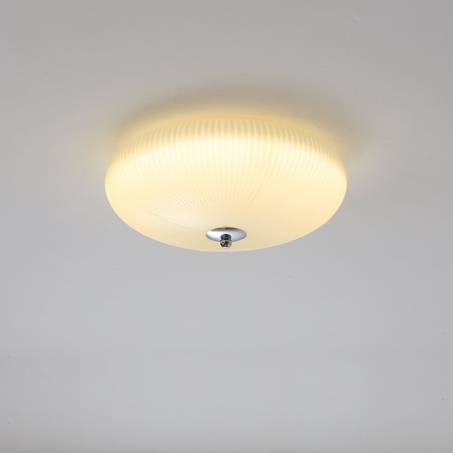Vatalel Plafonnier en Verre Ondulé Ivoire Art Nordique - Neutralighting