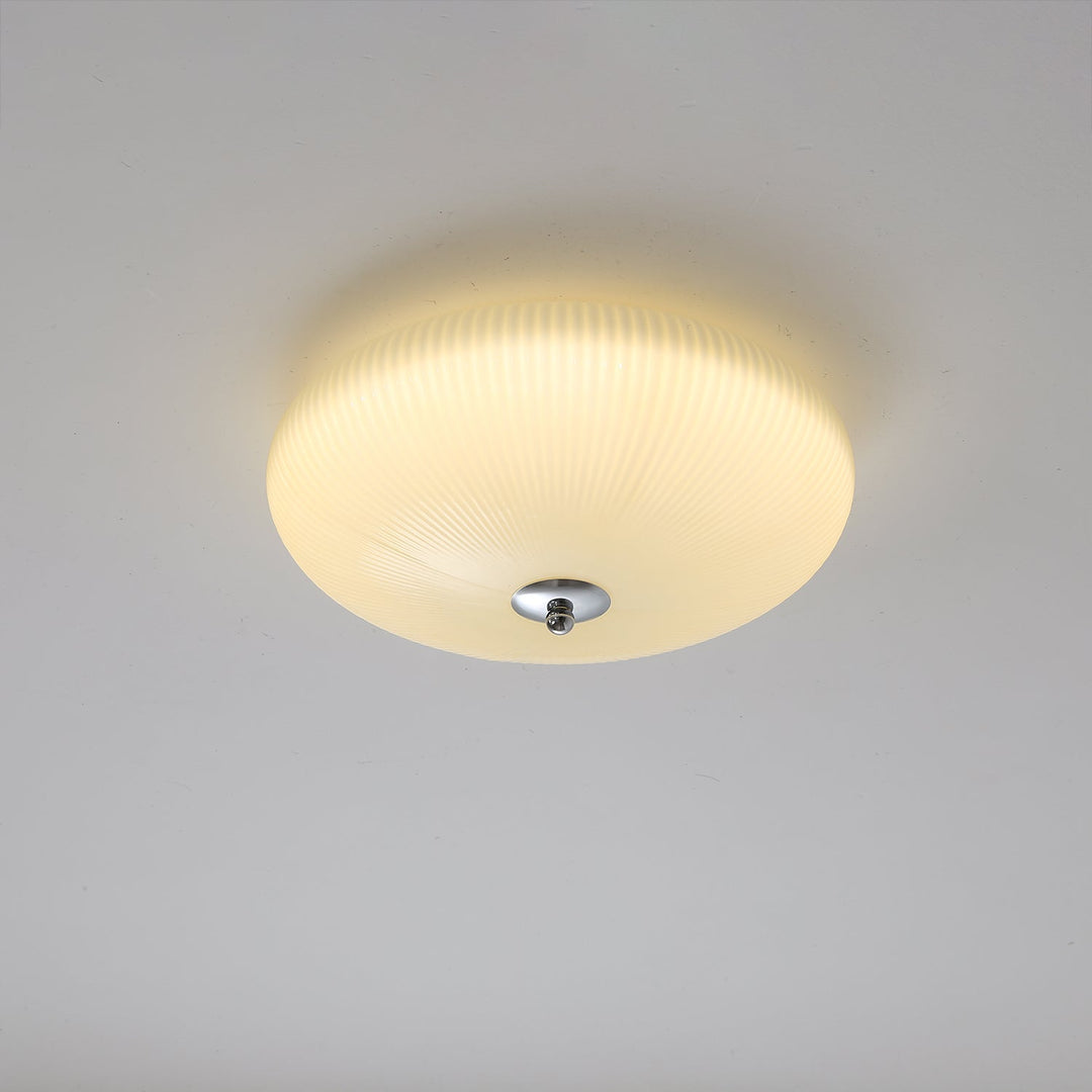 Vatalel Plafonnier en Verre Ondulé Ivoire Art Nordique - Neutralighting