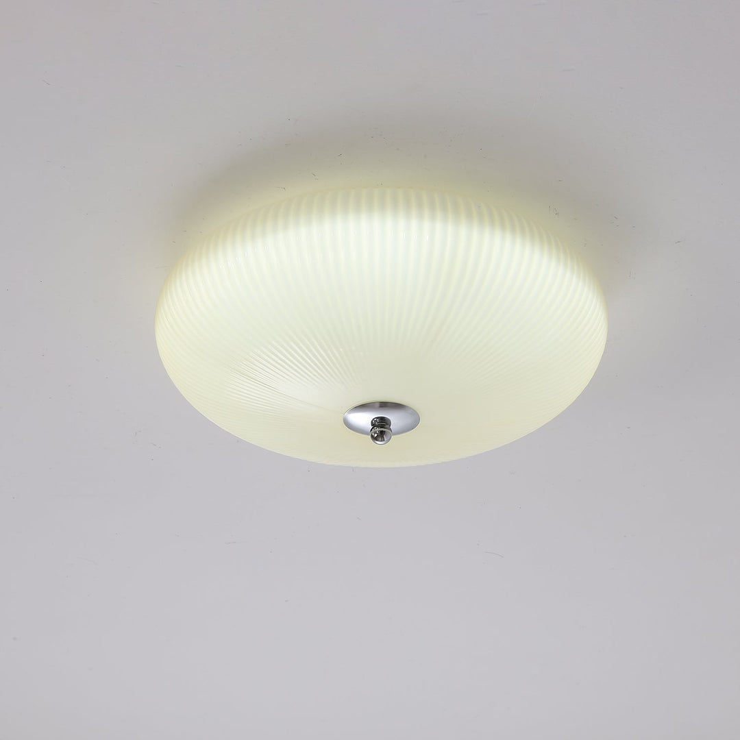Vatalel Plafonnier en Verre Ondulé Ivoire Art Nordique - Neutralighting