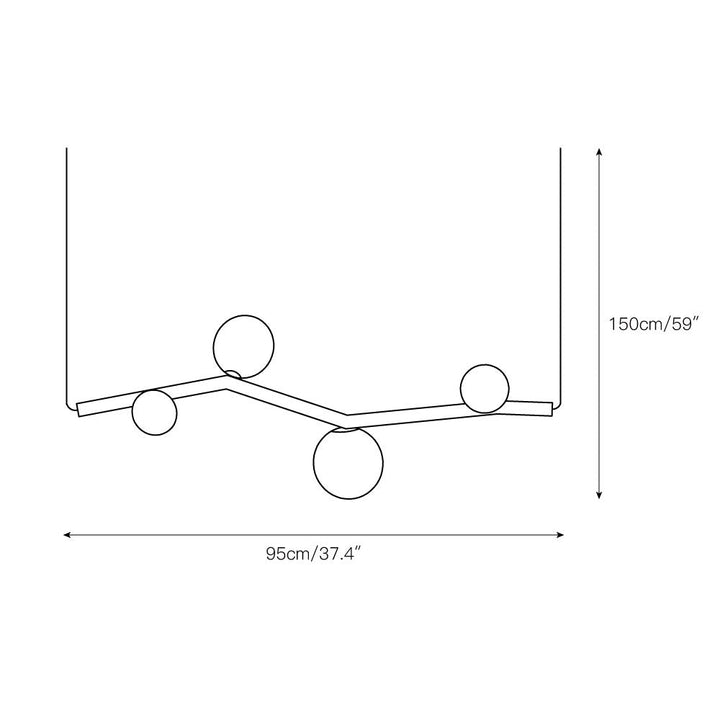 Evmirion Suspension Horizontale Verre Moderne - Neutralighting