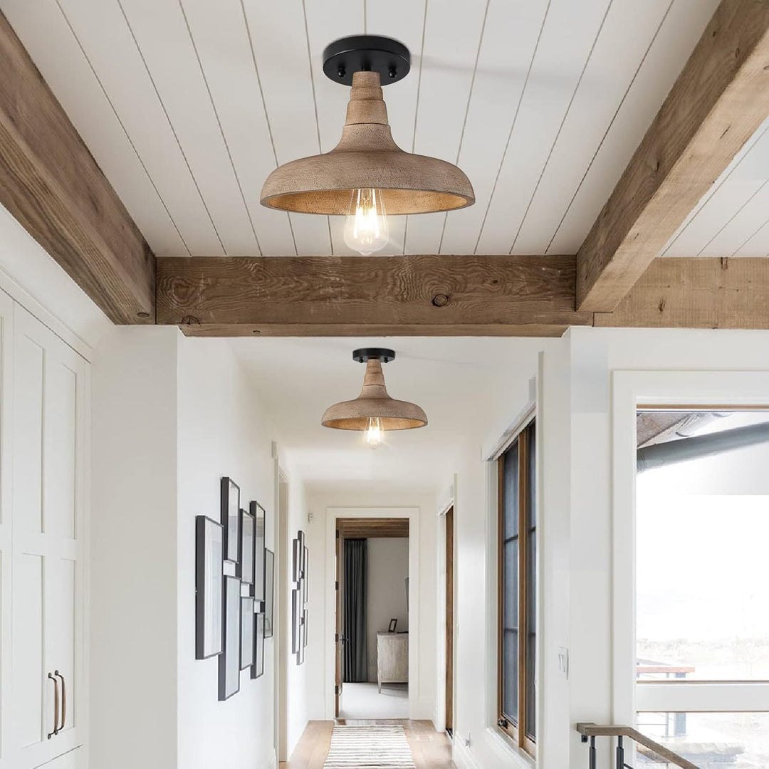 Acarira Lampe Pendentive Métal Bois Naturel - Neutralighting