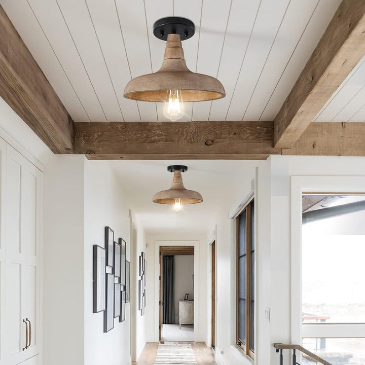 Acarira Lampe Pendentive Métal Bois Naturel - Neutralighting