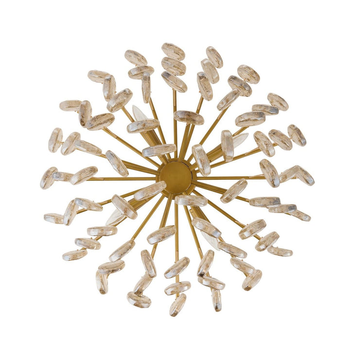 Aurora Chandelier à Gouttes en Verre Ambre Texturé - Neutralighting