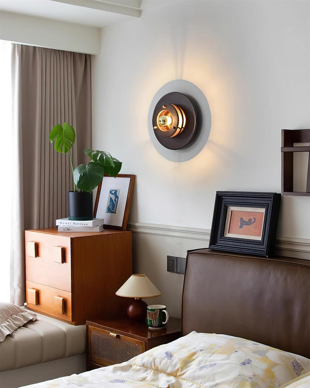 Jaima Applique Murale Anneau en Bois de Caoutchouc Or - Neutralighting