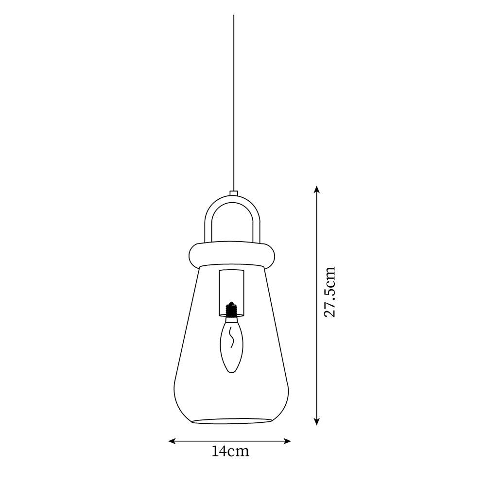Jars Lampe Pendante Verre Bois Minimaliste - Neutralighting
