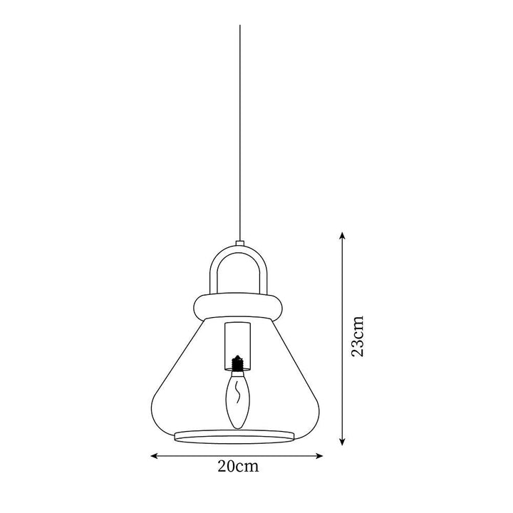 Jars Lampe Pendante Verre Bois Minimaliste - Neutralighting