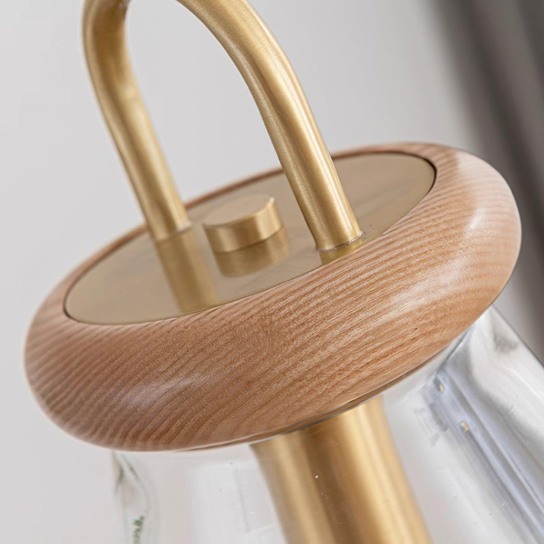 Jars Lampe Pendante Verre Bois Minimaliste - Neutralighting