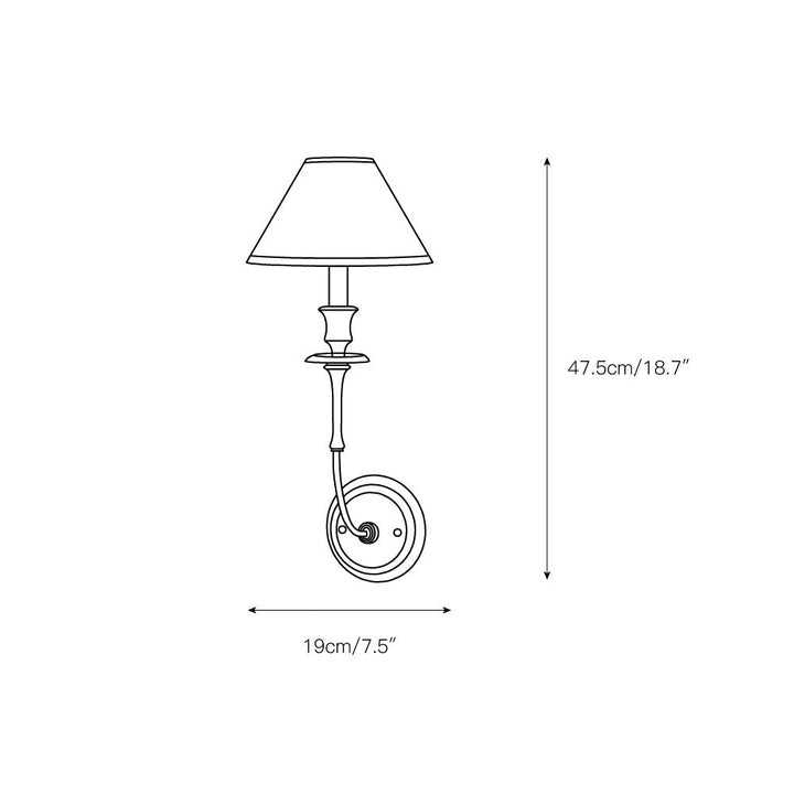 Vedoror Applique Murale Tissu Laiton Industriel Vintage - Neutralighting