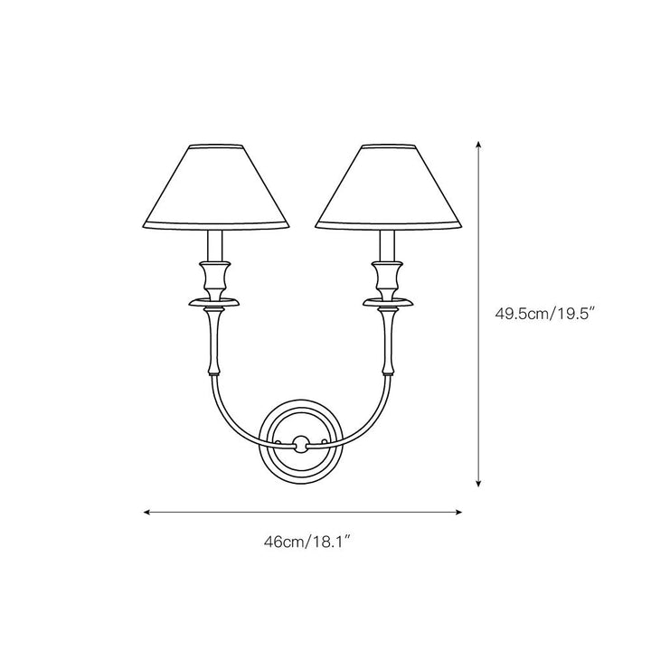 Vedoror Applique Murale Tissu Laiton Industriel Vintage - Neutralighting