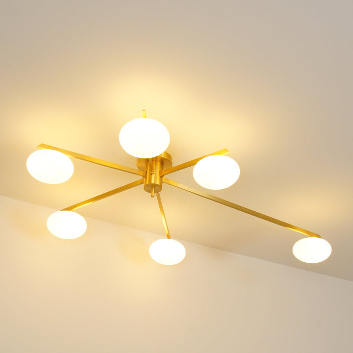 Lustra Plafonnier Noir Blanc Verre - Neutralighting