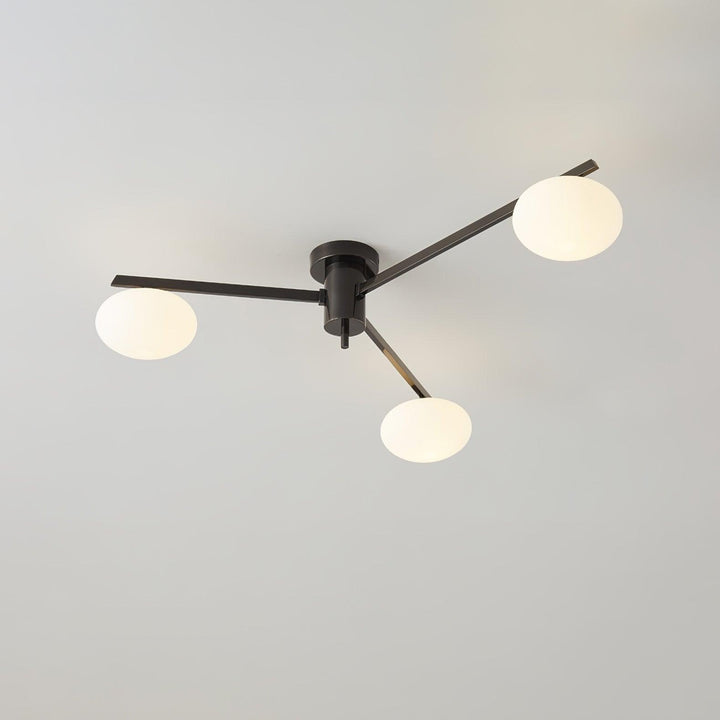 Lustra Plafonnier Noir Blanc Verre - Neutralighting