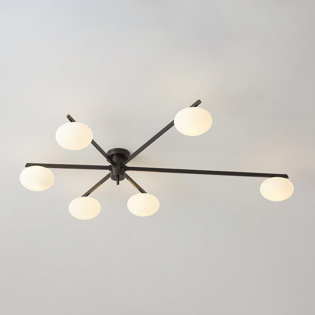 Lustra Plafonnier Noir Blanc Verre - Neutralighting