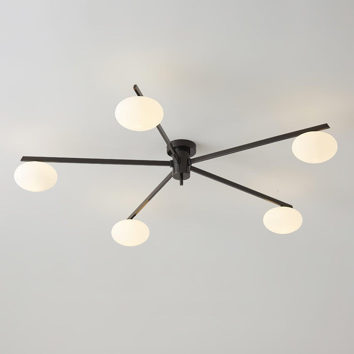 Lustra Plafonnier Noir Blanc Verre - Neutralighting