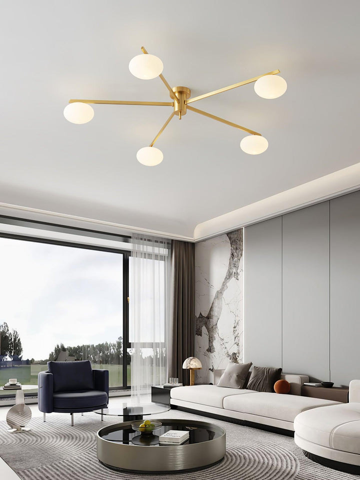 Lustra Plafonnier Noir Blanc Verre - Neutralighting