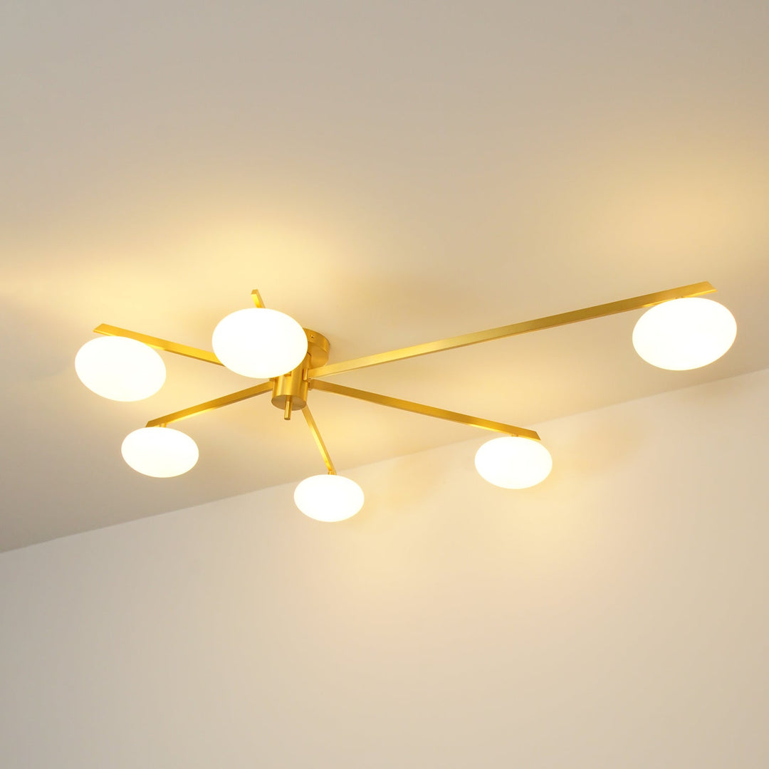 Lustra Plafonnier Noir Blanc Verre - Neutralighting